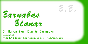 barnabas blanar business card