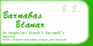 barnabas blanar business card